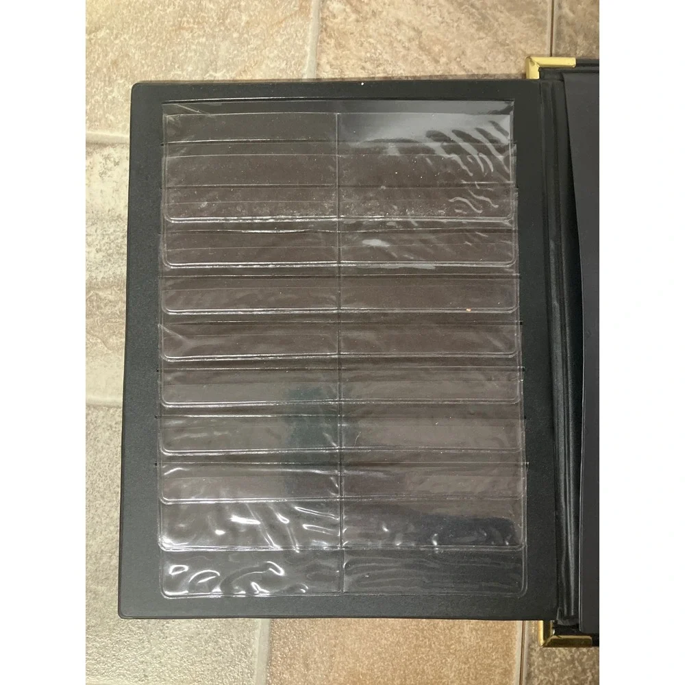 Vintage Leather Business Portfolio Organizer Calculator Notepad Card Holder